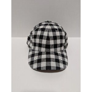 Wuke Black White Buffalo Plaid Baseball Hat Adjustable Checkered Flannel Cap